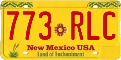 NM license plate 773RLC
