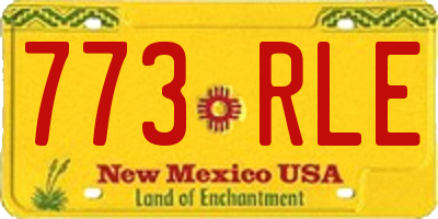 NM license plate 773RLE