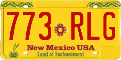 NM license plate 773RLG