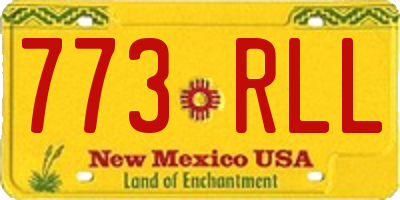 NM license plate 773RLL