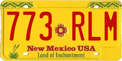 NM license plate 773RLM
