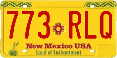 NM license plate 773RLQ