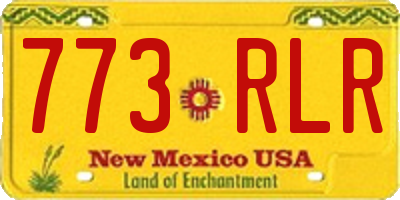 NM license plate 773RLR