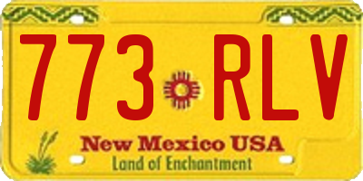 NM license plate 773RLV