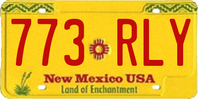 NM license plate 773RLY