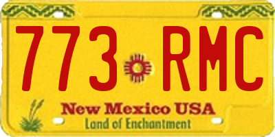 NM license plate 773RMC