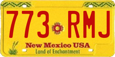NM license plate 773RMJ