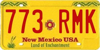 NM license plate 773RMK