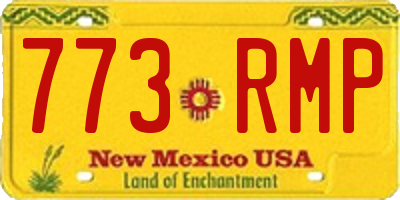 NM license plate 773RMP