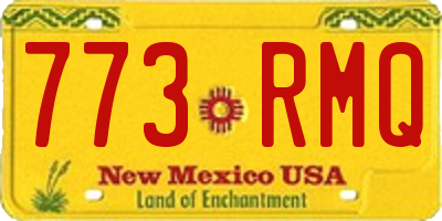 NM license plate 773RMQ
