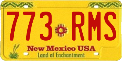 NM license plate 773RMS