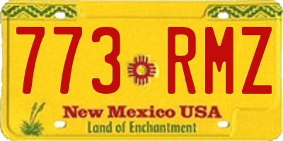 NM license plate 773RMZ