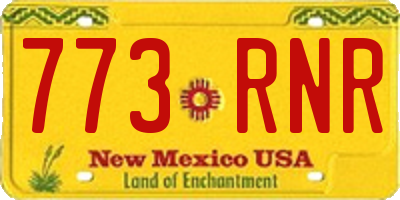 NM license plate 773RNR