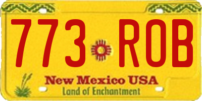 NM license plate 773ROB