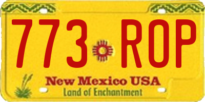 NM license plate 773ROP