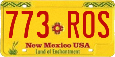NM license plate 773ROS