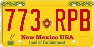 NM license plate 773RPB