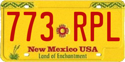 NM license plate 773RPL