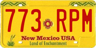 NM license plate 773RPM