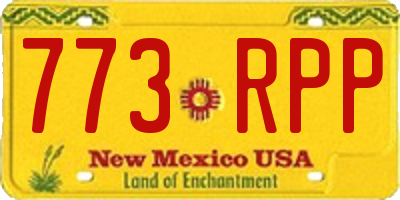 NM license plate 773RPP