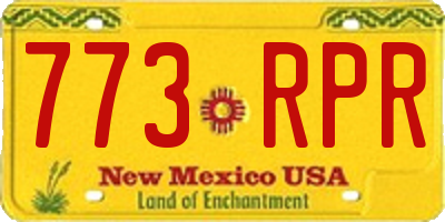 NM license plate 773RPR