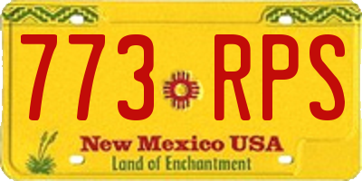 NM license plate 773RPS
