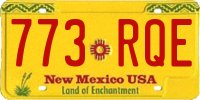 NM license plate 773RQE