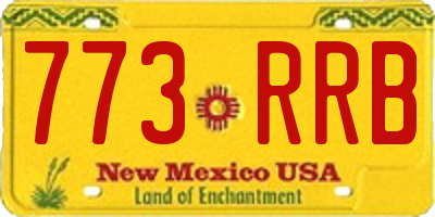 NM license plate 773RRB