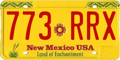 NM license plate 773RRX