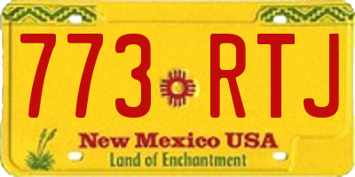 NM license plate 773RTJ