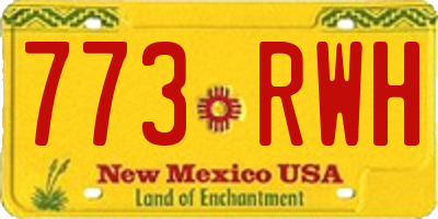 NM license plate 773RWH