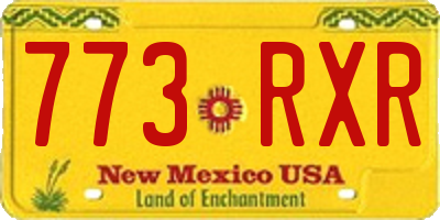 NM license plate 773RXR