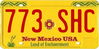 NM license plate 773SHC
