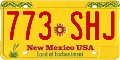 NM license plate 773SHJ
