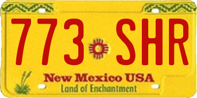 NM license plate 773SHR