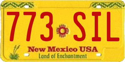 NM license plate 773SIL