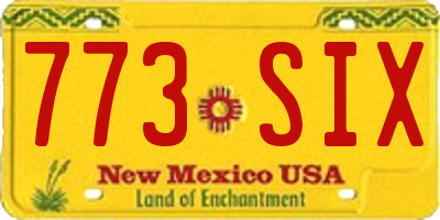 NM license plate 773SIX