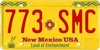 NM license plate 773SMC