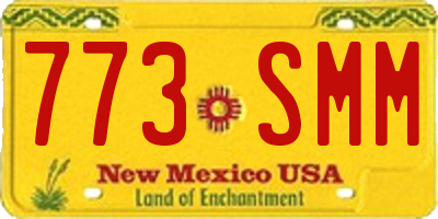 NM license plate 773SMM