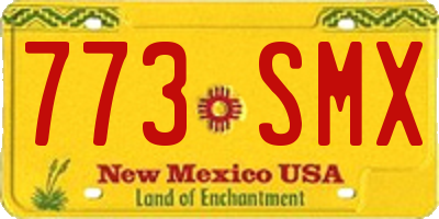 NM license plate 773SMX