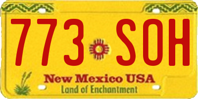 NM license plate 773SOH