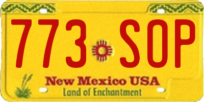 NM license plate 773SOP