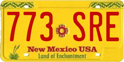 NM license plate 773SRE
