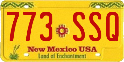 NM license plate 773SSQ