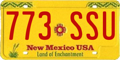 NM license plate 773SSU