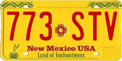 NM license plate 773STV