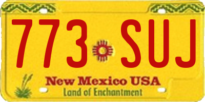 NM license plate 773SUJ