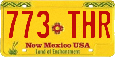 NM license plate 773THR