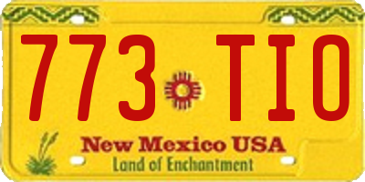 NM license plate 773TIO