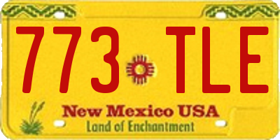 NM license plate 773TLE